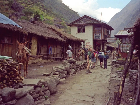 Exploring Jagat During the Annapurna Circuit Trek