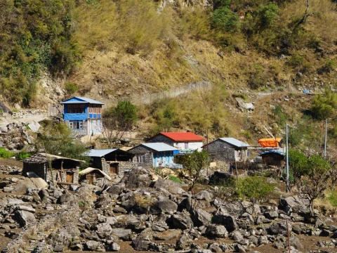 Dharapani Village in Nepal: Where the Manaslu Circuit and Annapurna Circuit Trails Meet Point